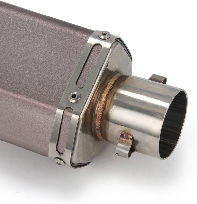 FASTPRO Universal 1.5-2" Inlet Hexagon Exhaust Muffler Pipe Slip On Scooter Motorcycle ATV Dirt Street Bike - Image 4